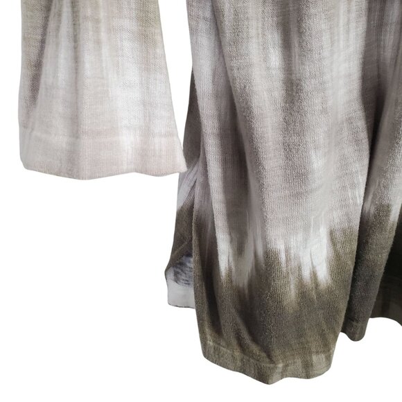 Chicos 3 Size XL Top Cotton Knit Lightweight Tie Dye Long Sleeve Studded Accents - Picture 7 of 10